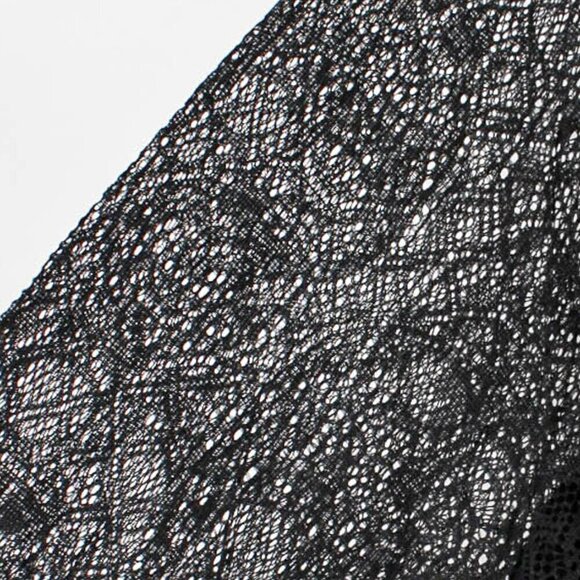 Bloomchic Halloween Crochet Lace Keyhole Bell Sleeve Blouse, NWT, 14-16 - Picture 3 of 5